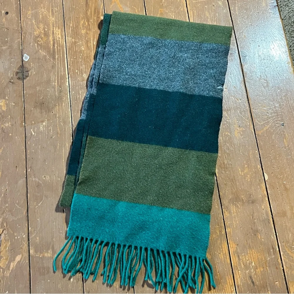 Express Merino Wool and Cashmere Color-block Imported Scarf